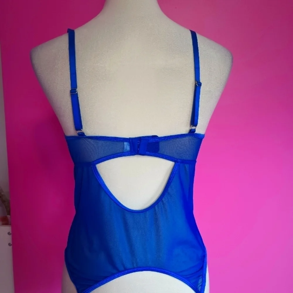Royal Blue Sexy Lace Corset Bodice (Size XL)